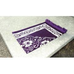 Tapis de Prière - motif jardin - Fond Violet indigo