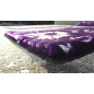 Prayer Rug - flower pattern - Indigo Violet Background