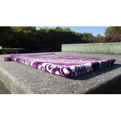 Thick & large prayer rug - PURPLE background & WHITE pattern