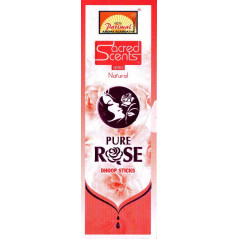 Pure Rose Natural Indian Incense, 18 sticks (50g), by Parimal