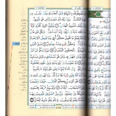 مصحف التجويد برواية ورش عن نافع - Coran avec règles de Tajwid (Warch), Version Arabe, Grand Format (Bleu)