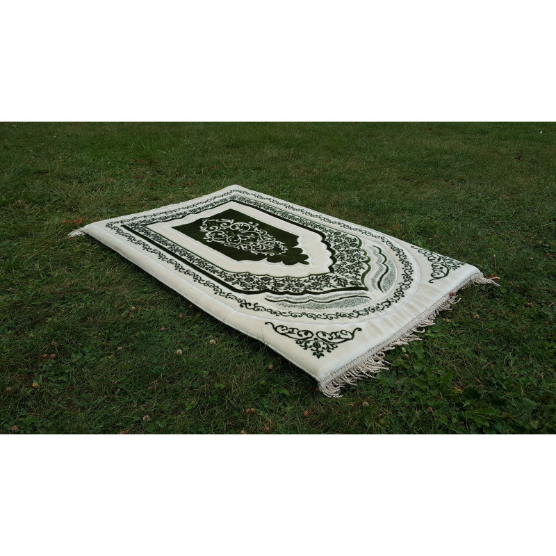 "Softness & orthopedic" prayer rug (Very thick: 2.5cm) - Green color