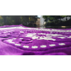 Prayer Rug - garden pattern - Indigo Violet Background