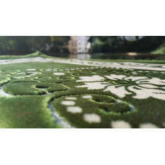 Tapis de Prière - motif jardin - Fond Violet Gris de Parme