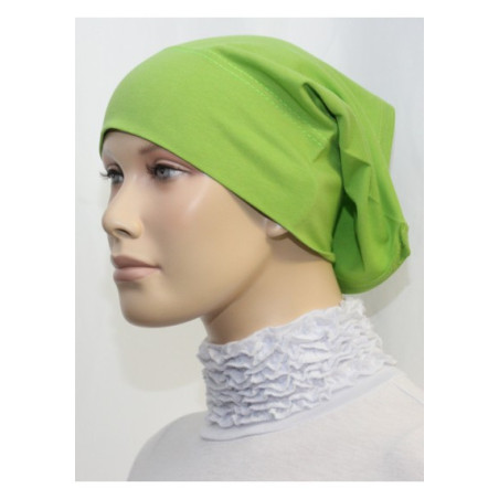 عقال (بونيه) أنبوب- تحت الحجاب -100٪ فيسكوز / بوليستر- (أخضر تفاحي سادة)