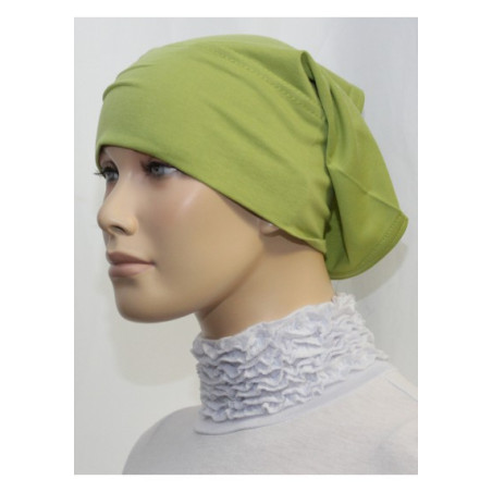 عقال (بونيه) أنبوب - تحت الحجاب - 100٪ فيسكوز / بوليستر- (فستق سادة أخضر)