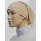 Headband (Bonnet) tube- Under hijab -100% Viscose/Polyester- (Uni beige)