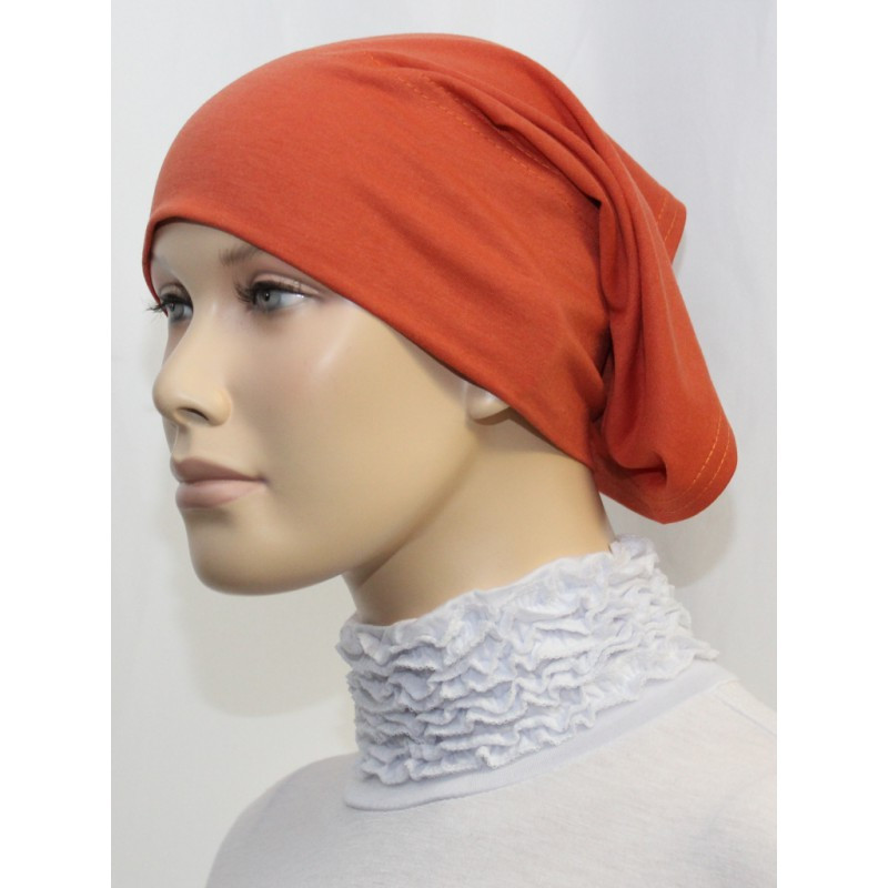 Bandeau (Bonnet) tube- Sous hijab -100% Viscose/Polyester- (Terracotta uni)