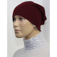 Tube headband under hijab (Plain burgundy red)