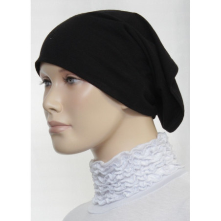عقال (بونيه) أنبوب- تحت الحجاب -100٪ فيسكوز / بوليستر- (أسود سادة)
