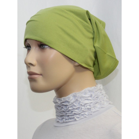 عقال (بونيه) أنبوب- تحت الحجاب -100٪ فيسكوز / بوليستر- (أخضر كاكي سادة)