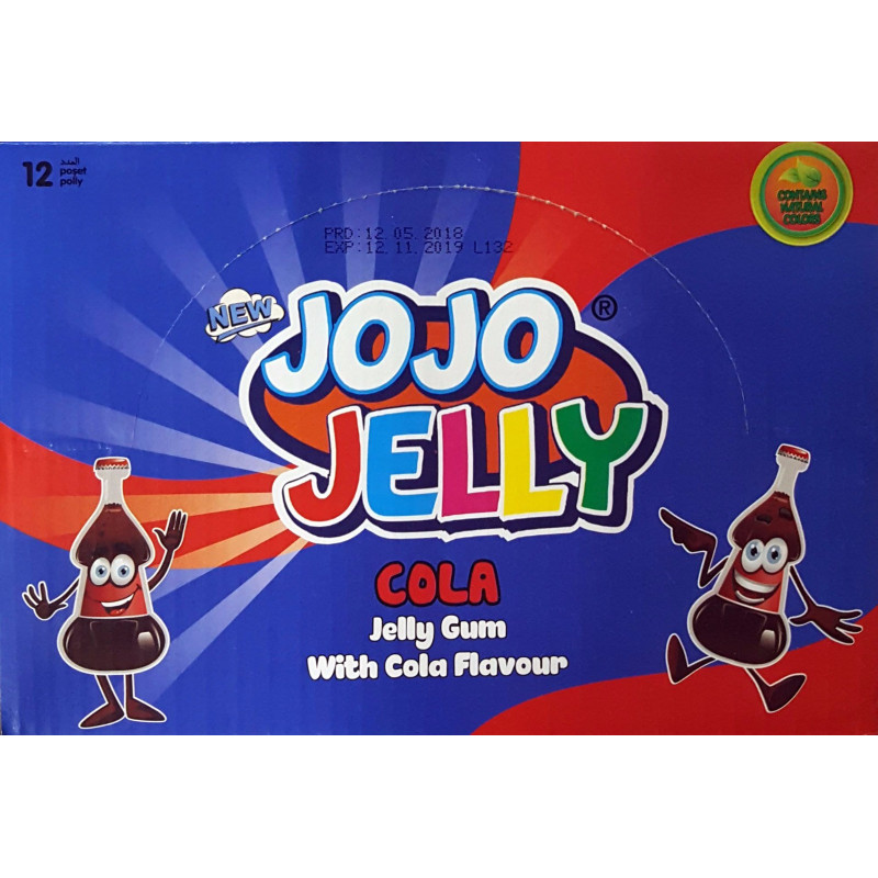 حلوى حلال (زجاجات كولا) - جوجو جيلي (كولا) - كيس 100 جرام