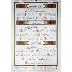 Tableau pédagogique TAJWID (TRÈS GRAND FORMAT-60X84cm) inspirée des Cours du Dr Ayman Roshdi Sweïd