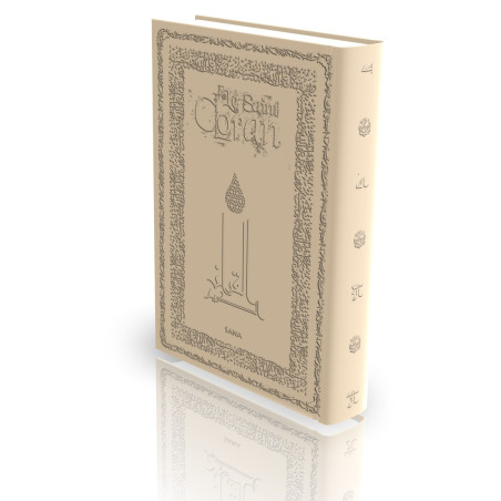 Le Coran - Traduit et annoté par Abdallah Penot - COUVERTURE DAIM CARTONNÉE - BORD DORÉE - COLORIE BEIGE