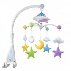 Moon and Stars, Luminous Quranic Mobile - Moon & Stars, Quran Cot Mobile with Light Projection