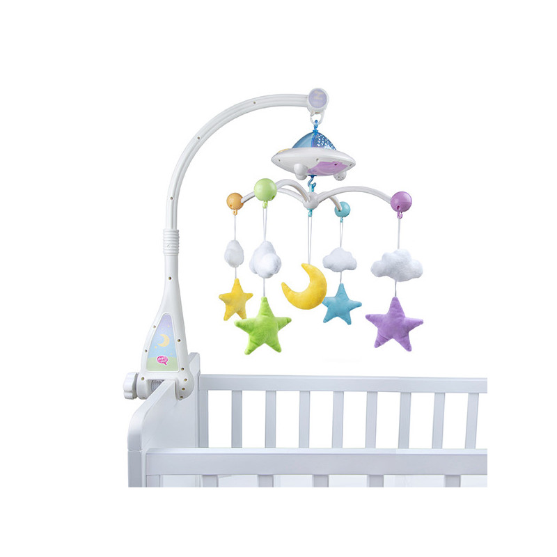 Luminous Koranic Baby Mobile "Moon Stars" Remote Control - Mobile Moon & Stars Desi Doll