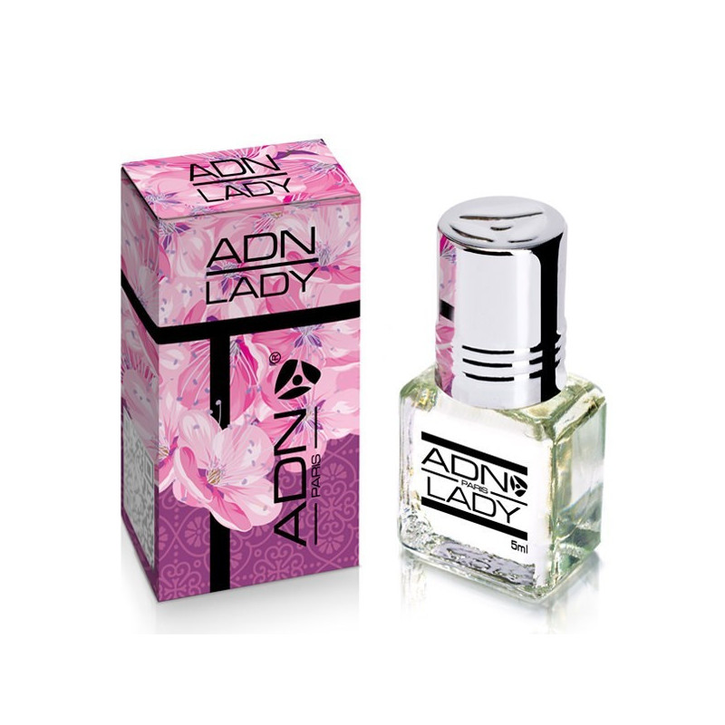 LADY - ADN PARIS: Alcohol-free concentrated perfume for Women - 5 ml roll-on bottle