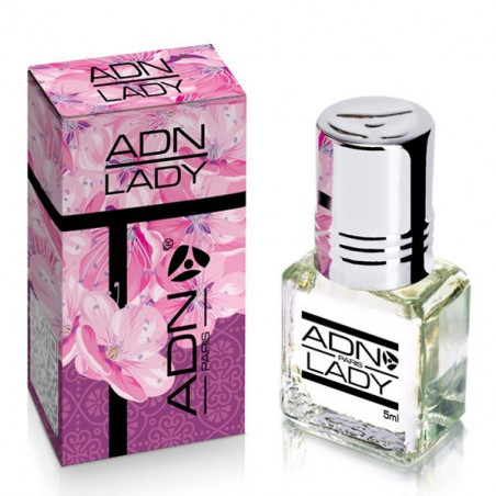 LADY - ADN PARIS: Parfum concentré sans alcool pour Femme- Flacon roll-on de 5 ml