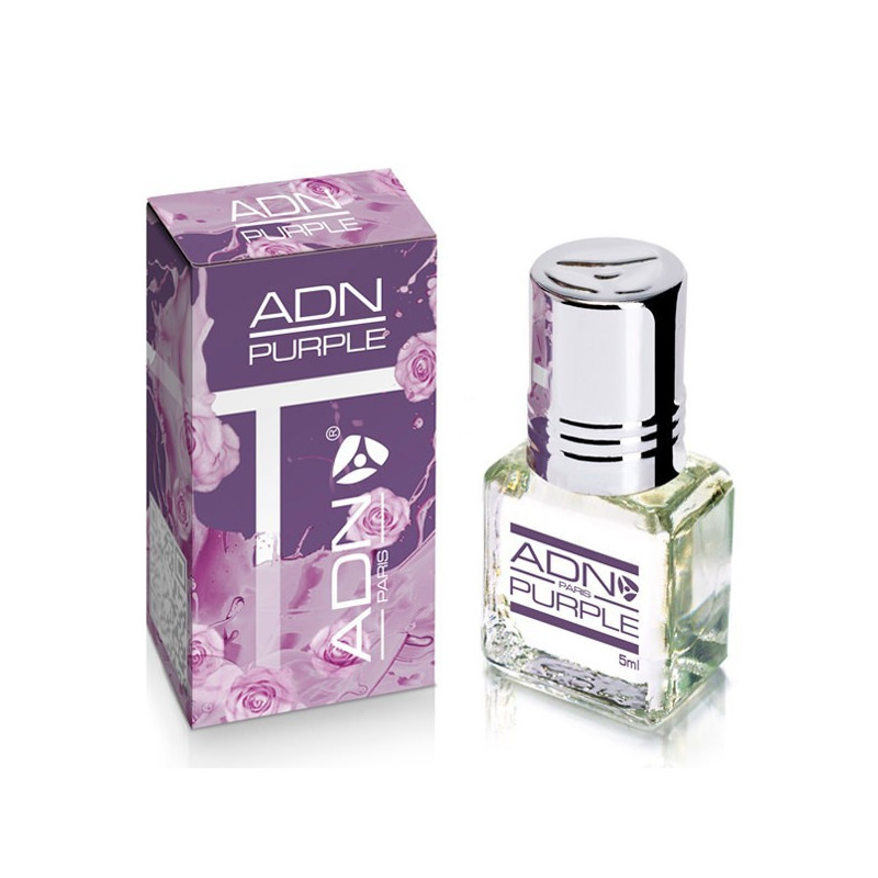 PURPLE - ADN PARIS: Alcohol-free concentrated perfume for Women - 5 ml roll-on bottle