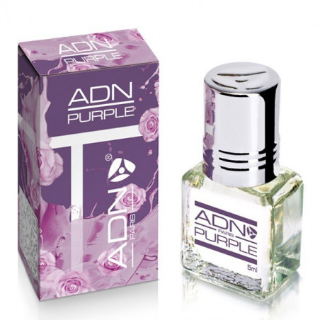 PURPLE - ADN PARIS: Parfum concentré sans alcool pour Femme- Flacon roll-on de 5 ml