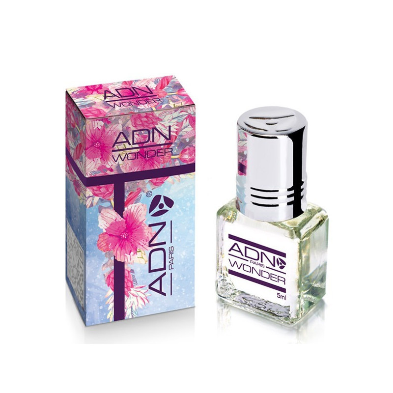 WONDER - ADN PARIS: Parfum concentré sans alcool pour Femme- Flacon roll-on de 5 ml