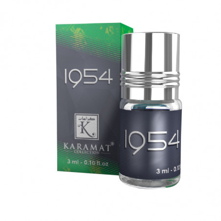 1954 - KARAMAT: Parfum concentré sans alcool - Flacon roll-on de 3 ml (Mixte)