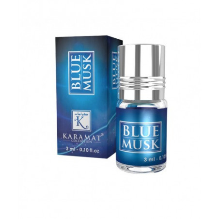 BLUE MUSK - KARAMAT: Parfum concentré sans alcool - Flacon roll-on de 3 ml (Mixte)