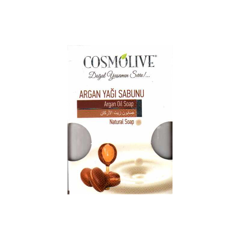 Savon naturel à l'huile d'Argan pour visage, corps et cheveux - Cosmolive - 100 g