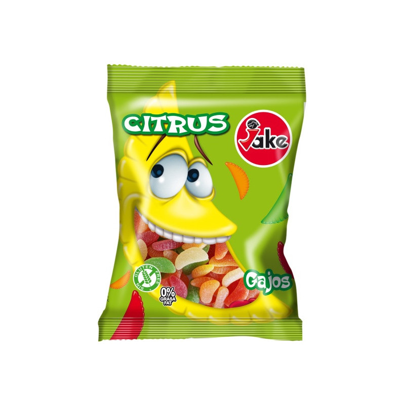 JAKE Citrus: Halal Candies (Sweet Fruit Slices, Gluten Free, Fat Free) - 100g Bag