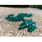 مسبحة زجاجية من الكريستال لتسبيح 33 حبة (لون أخضر شفاف)