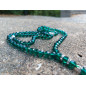 Muslim Glass Crystal Rosary for Tasbih 99 grains (Translucent Green Col.)