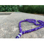 Muslim Glass Crystal Rosary for Tasbih 99 grains (Col. Purple Matte)