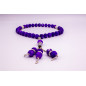 Muslim Glass Crystal Rosary for Tasbih 33 grains (Col. Purple Matte)