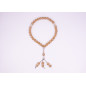 Muslim Glass Crystal Rosary for Tasbih 33 grains (Translucent Brown Col.)