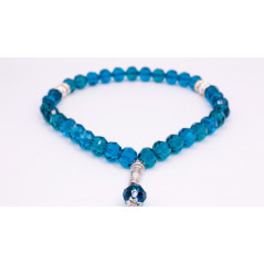 Muslim Glass Crystal Rosary for Tasbih 33 grains (Translucent Blue Col.)