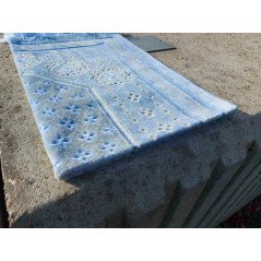 Prayer Rug - Silver Satin - ORIENT Pattern - PASTEL BLUE Color