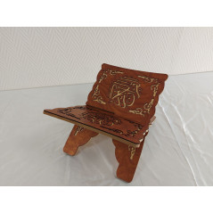 Wooden Lectern - Folding Book Holder, Reading Lectern, Arabesque cut out of wood, Color BROWN(33x23cm)-PF