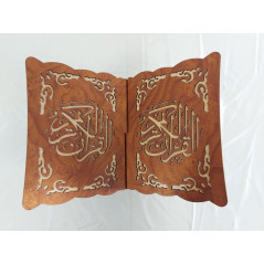 Pupitre en Bois - Porte Livre Pliable, Lutrin de lecture, Arabesque découpé sur bois, Couleur MARRON(33x23cm) -PF