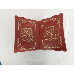 Pupitre en Bois - Porte Livre Pliable, Lutrin de lecture, Arabesque découpé sur bois, Couleur ROUGE(33x23cm) -PF