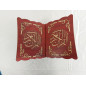 Porte coran en bois Pliable calligraphié "القرآن الكريم", Lutrin de lecture (33 x 23 cm), Support Coran (Rouge)