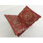 Folding wooden Quran holder with calligraphy "القرآن الكريم", Reading lectern (33 x 23 cm), Quran Stand (Red)