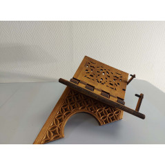Wooden Desk - Foldable Book Holder, Reading Lectern, Handcrafted Wood with Book FIXING FLAP(52x30 cm) - REF-TS-020