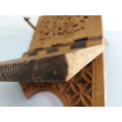 Pupitre en Bois - Porte Livre Pliable, Lutrin de lecture, Bois artisanal avec RABAT de FIXATION de Livre(52x30 cm) - REF-TS-020