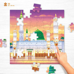 Puzzle Madinah Educatfal : Puzzle de 56 pièces de la mosquée de Médine