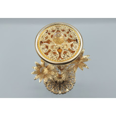 Gold metallic censer / incense burner - BIG CUT - REF590