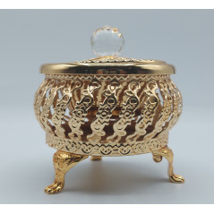 مبخرة / مبخرة معدنية ذهبية - وعاء صغير- REF598