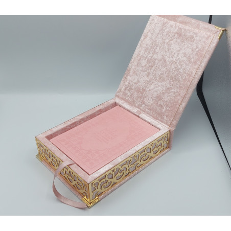 LUXURY QURAN BOX - Small Format + FR/AR Quran - PINK color