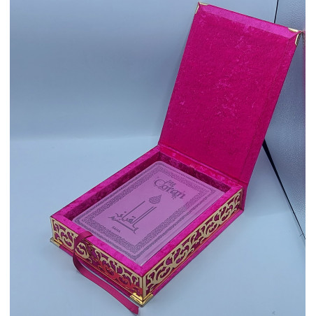 LUXURY QURAN BOX - Small Size + FR/AR Quran - Color PURPLE