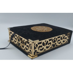 LUXURY QURAN BOX - Medium Size + FR/AR Quran - BLACK color