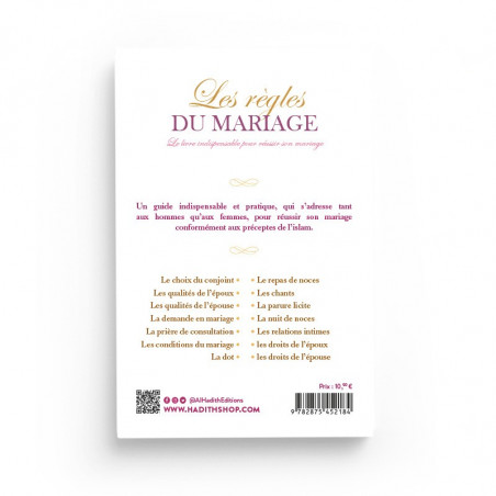 Les règles du mariage: Le livre indispensable pour réussir son mariage, de 'Amr 'Abd al-Mun'im Salîm (4ème édition)